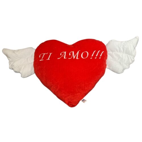 cuscino cuore con ali