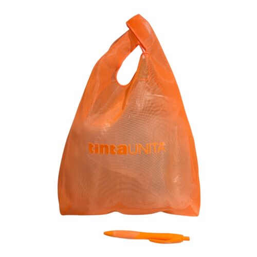 Borsa in rete Tinta Unita Glow arancio fluo