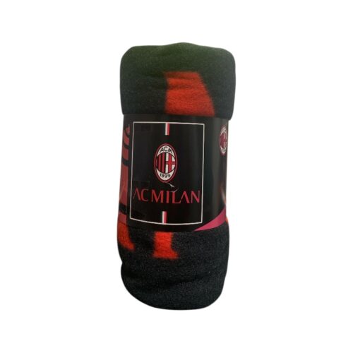 Plaid pile rosso/nero AC Milan