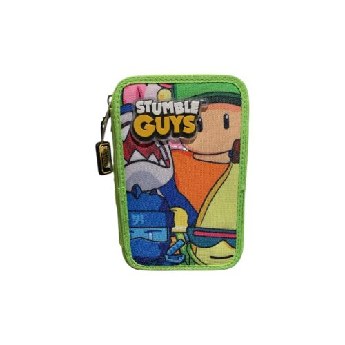 Astuccio 3 zip Stumble Guys lime