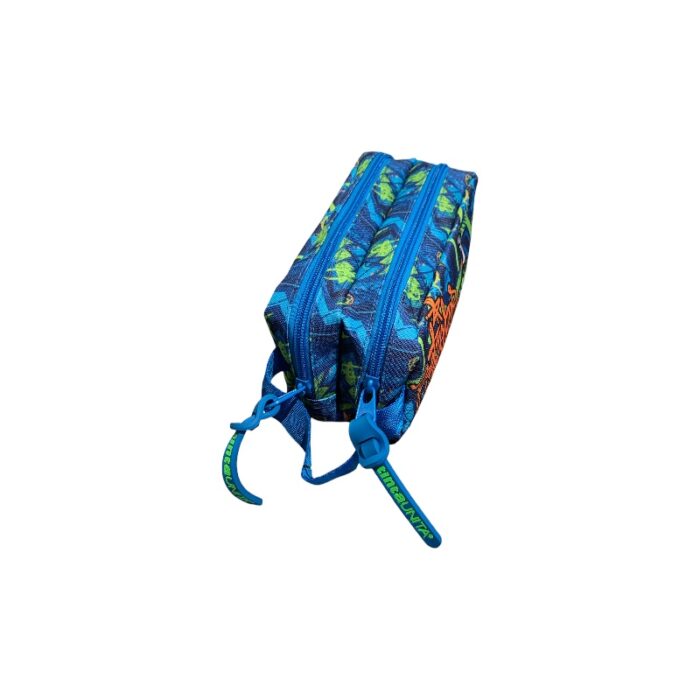 Astuccio square 2 zip Tinta Unita Teen boy
