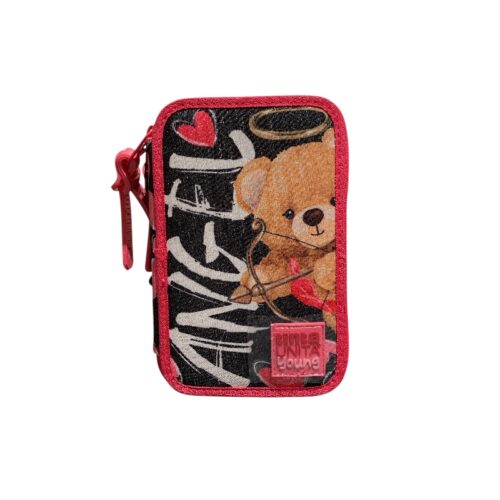 Astuccio 3 zip Tinta Unita Angel