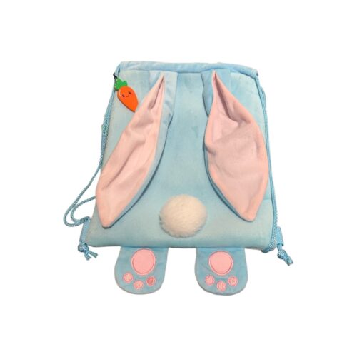 Sacchetto morbido peluche coniglio Tinta Unita Kids azzurro