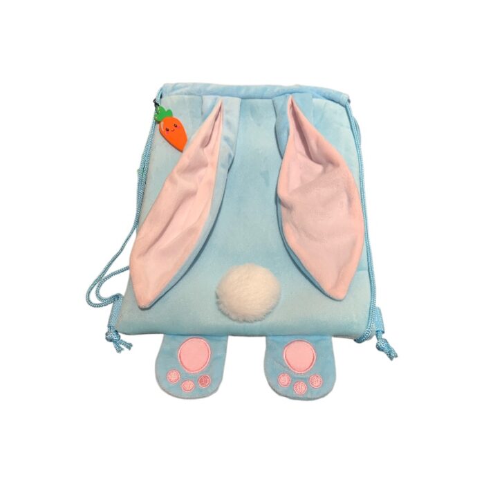 Sacchetto morbido peluche coniglio Tinta Unita Kids azzurro