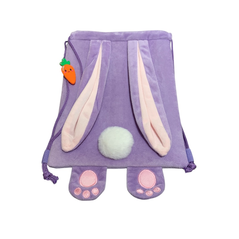 Sacchetto morbido peluche coniglio Tinta Unita Kids lilla