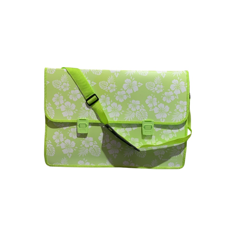 Valigetta con tracolla in PPL Tinta Unita Vintage lime 1